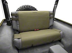 Smittybilt G.E.A.R. Custom Fit Rear Seat Cover; Olive Drab Green (87-06 Jeep Wrangler YJ & TJ)
