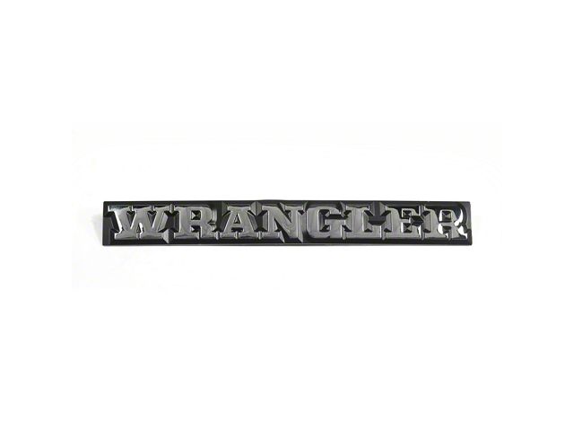 WRANGLER Emblem; Black and Chrome (87-90 Jeep Wrangler YJ)