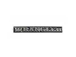 WRANGLER Emblem; Black and Chrome (87-90 Jeep Wrangler YJ)