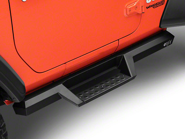 HDX Drop Nerf Side Step Bars; Textured Black (18-23 Jeep Wrangler JL 2-Door)