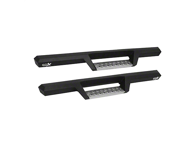 HDX Stainless Drop Nerf Side Step Bars; Textured Black (18-23 Jeep Wrangler JL 2-Door)