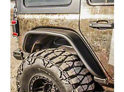 Rear Tube Fenders; Textured Black (18-23 Jeep Wrangler JL)
