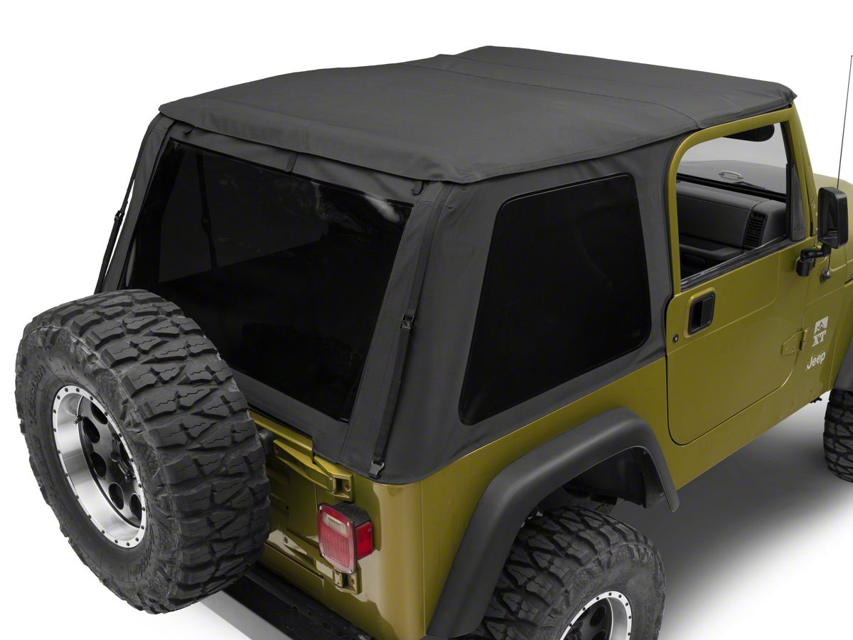 Jeep Wrangler TrailView Frameless Fastback Soft Top; Black Diamond (97-06 Jeep  Wrangler TJ, Excluding Unlimited)