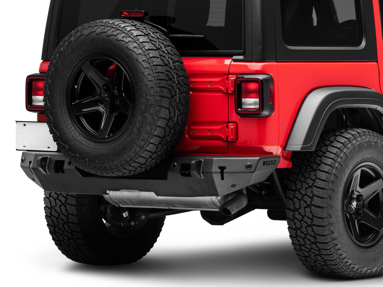 Jeep Wrangler WJ2 Rear Bumper; Pre-Drilled for Backup Sensors; Textured ...