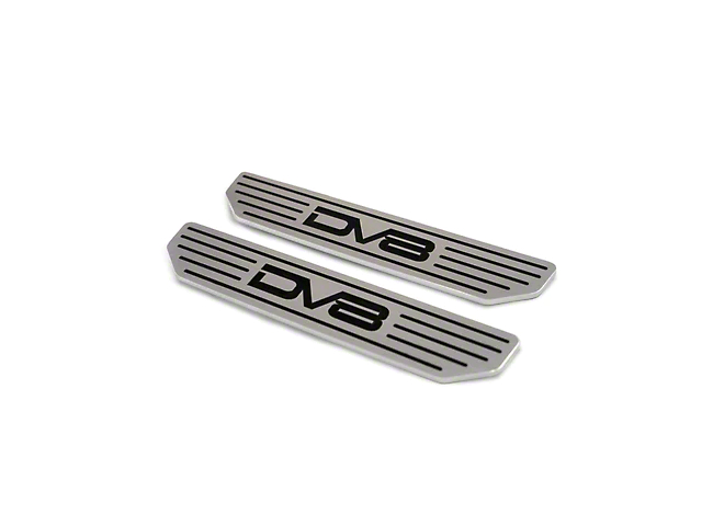 DV8 Offroad Door Sill Plates with DV8 Logo; Rear (18-23 Jeep Wrangler JL 4-Door)