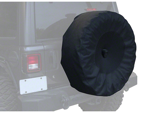 30 to 32-Inch Spare Tire Cover; Black (18-23 Jeep Wrangler JL)
