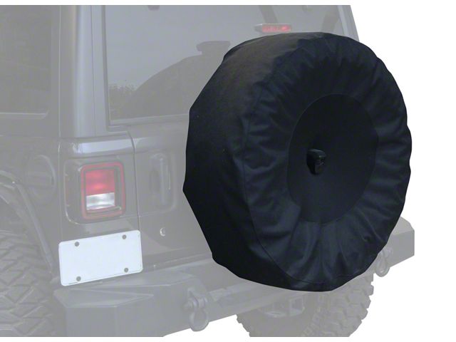 33 to 35-Inch Spare Tire Cover; Black (18-24 Jeep Wrangler JL)