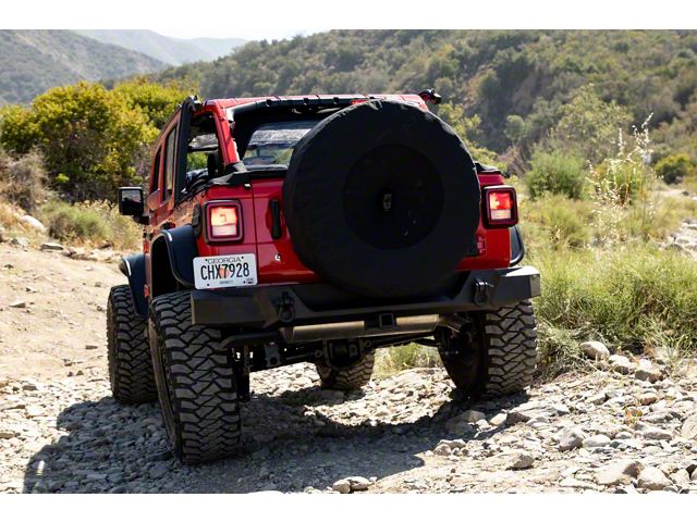 37-Inch Spare Tire Cover; Black (18-24 Jeep Wrangler JL)