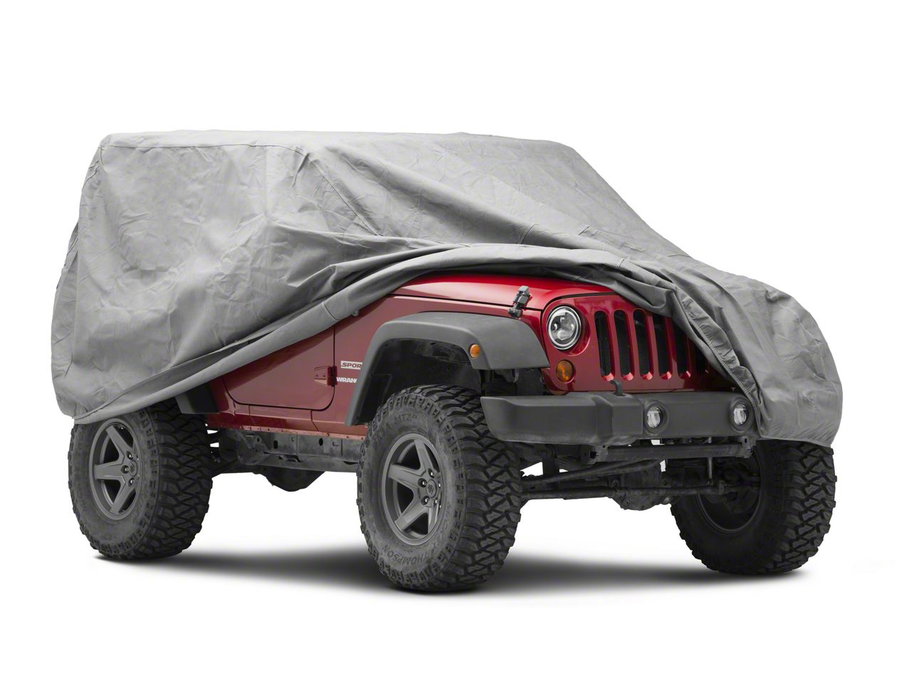 Jeep Wrangler 4-Layer Breathable Full Car Cover; Gray (07-24 Jeep