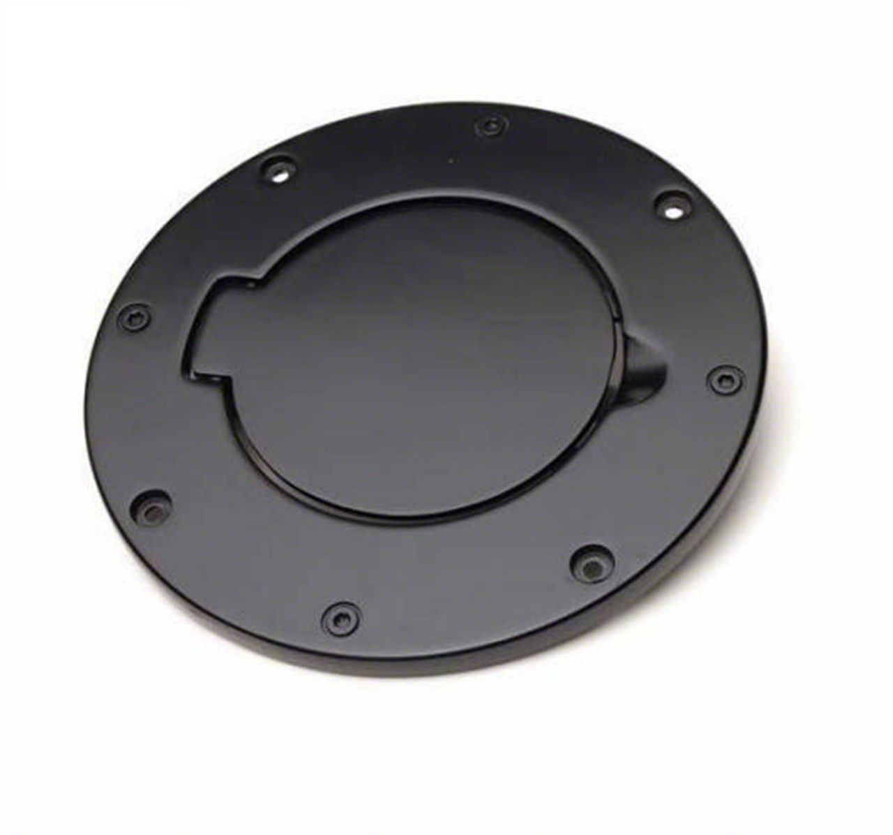 Billet Style Non-Locking Fuel Door; Black (97-06 Jeep Wrangler TJ)