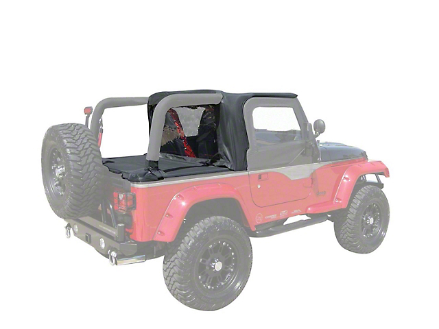 Cab Soft Top and Tonneau Cover with Tinted Windows; Black Denim (97-02 Jeep Wrangler TJ)