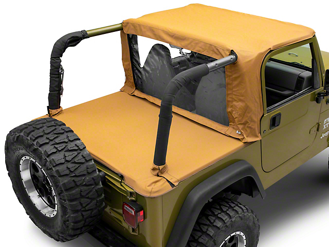 Cab Soft Top and Tonneau Cover with Tinted Windows; Spice Denim (97-02 Jeep Wrangler TJ)