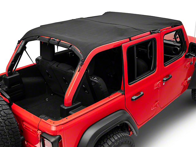 California Brief Soft Top; Black Diamond (18-23 Jeep Wrangler JL 4-Door)