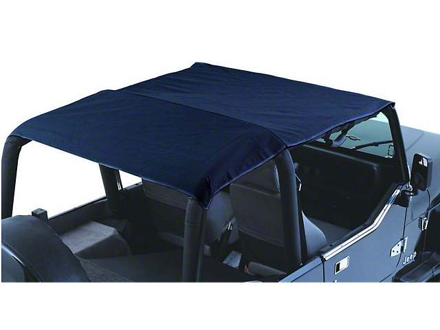 Combo Brief Extended Topper with Zip Out Rear Section; Black Denim (97-06 Jeep Wrangler TJ, Excluding Unlimited)