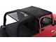 Combo Brief Extended Topper with Zip Out Rear Section; Black Mesh (97-06 Jeep Wrangler TJ, Excluding Unlimited)