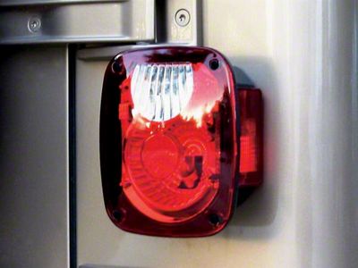 Diamond Brite Tail Light Conversion Kit; Black Housing; Euro Red/Clear Lenses (97-06 Jeep Wrangler TJ)