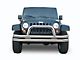 Double Tube Front Bumper with Hoop; Stainless Steel (76-06 Jeep CJ5, CJ7, Wrangler YJ & TJ)