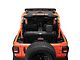 Extended Mesh Shade Top; Black Mesh (18-24 Jeep Wrangler JL 2-Door)