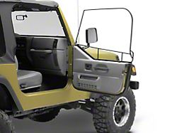 Factory Replacement Half Door Window Frame; Black (97-06 Jeep Wrangler TJ)