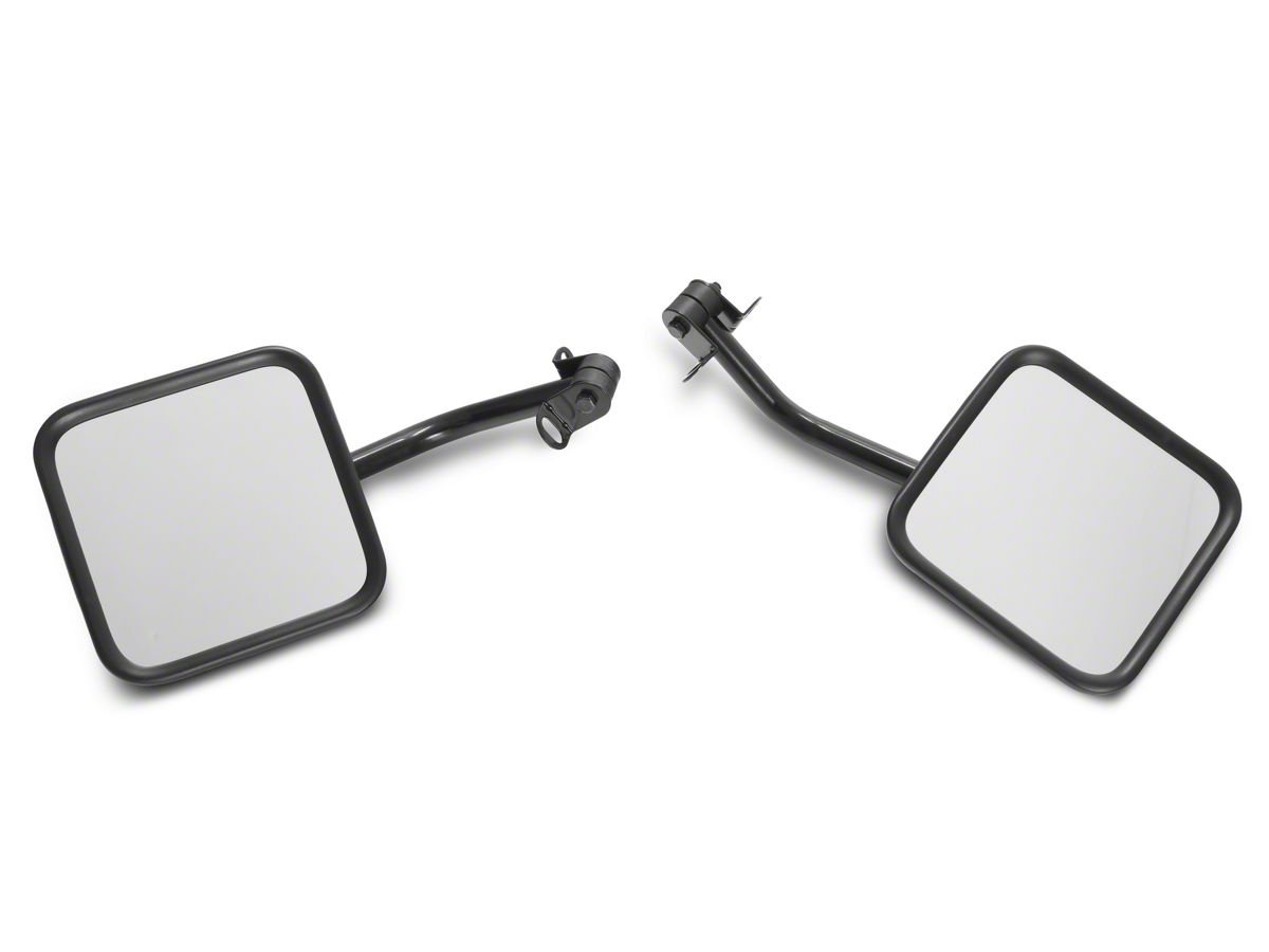 Jeep Wrangler Factory Style Replacement Mirrors; Black (76-95 Jeep CJ5, CJ7  & Wrangler YJ)