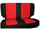 Polycanvas Front Seat Covers; Black/Red (97-02 Jeep Wrangler TJ)