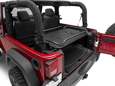 Jeep Wrangler Rear Fold-Up Interior Storage Rack (07-18 Jeep Wrangler JK 2- Door) - Free Shipping