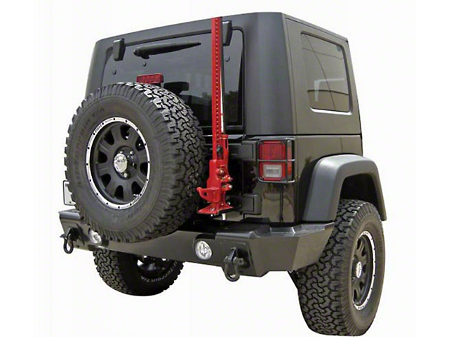 Recovery Rear Bumper with Hitch Receiver; Textured Black (07-18 Jeep Wrangler JK)