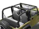 Roll Bar Pad Kit; Black Denim (97-02 Jeep Wrangler TJ)
