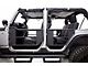 Trail Doors with Removable Mesh Net; Textured Black (07-18 Jeep Wrangler JK 2-Door)