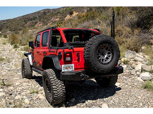 TrailGuard Rear Bumper; Textured Black (18-23 Jeep Wrangler JL)
