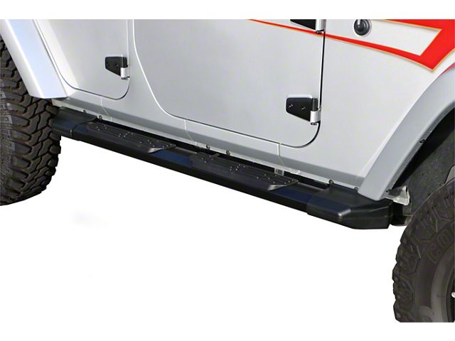 Xtremeline Side Step Bars without Mounting Brackets; Semi-Gloss Black (07-18 Jeep Wrangler JK 4-Door)