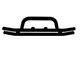 Double Tube Front Bumper with Hoop; Black (07-18 Jeep Wrangler JK)