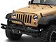 Double Tube Front Bumper with Stinger; Textured Black (07-18 Jeep Wrangler JK)