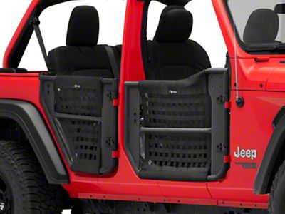 Front and Rear Trail Doors; Textured Black (18-23 Jeep Wrangler JL 4-Door)