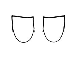 Rear Door Seal; Driver and Passenger Side (07-18 Jeep Wrangler JK 4-Door)