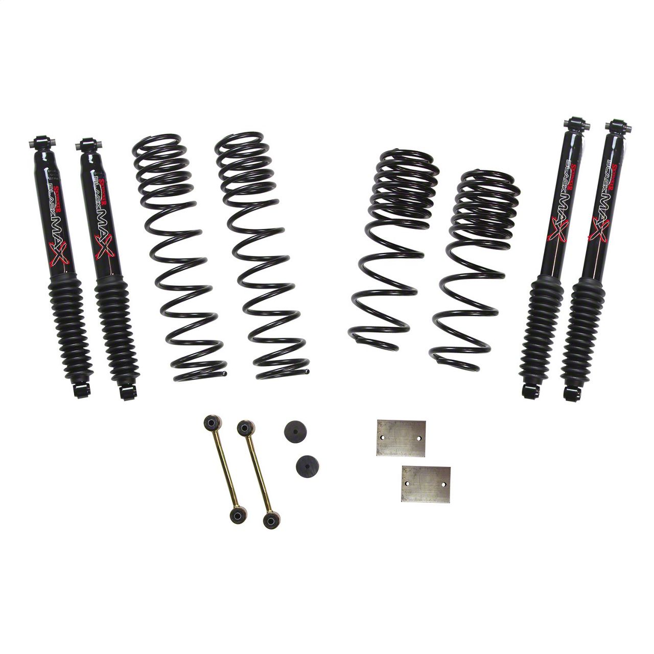 SkyJacker 1.50-Inch Dual Rate Long Travel Suspension Lift Kit with Black MAX Shocks (20-23 3.0L EcoDiesel Jeep Wrangler JL 4-Door, Excluding Rubicon)