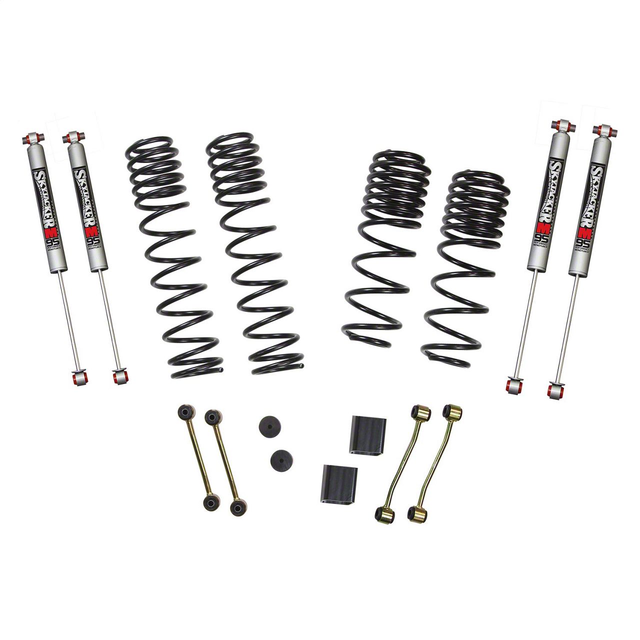 SkyJacker 2.50-Inch Dual Rate Long Travel Suspension Lift Kit with M95 Performance Shocks (20-23 3.0L EcoDiesel Jeep Wrangler JL 4-Door, Excluding Rubicon)