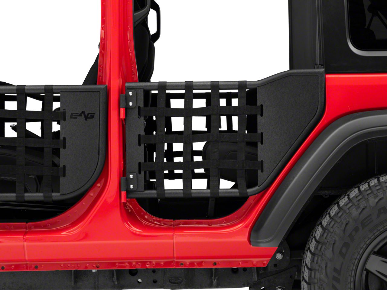 Jeep Wrangler Tubular Matrix Doors with Mirrors (18-23 Jeep Wrangler JL  4-Door) Free Shipping