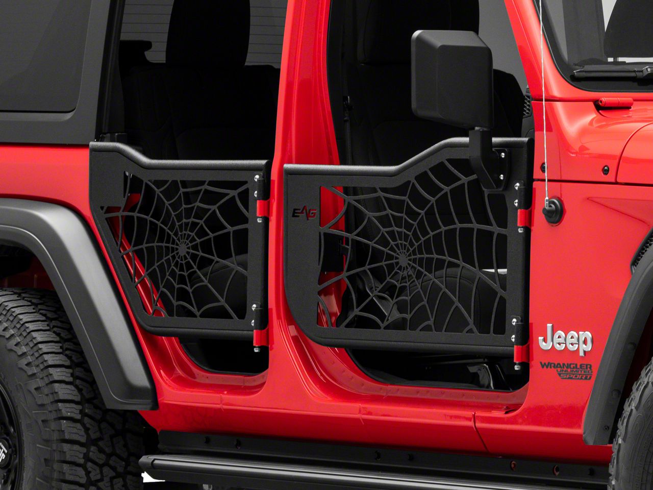 ママズマートJROAD Compatible With Jeep Wrangler 2018-2022 JL Tubular Half Doors  LeftRi ドレスアップ用品 