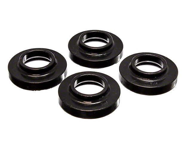 0.75-Inch Front or Rear Coil Spring Lift Isolators; Black (97-06 Jeep Wrangler TJ)