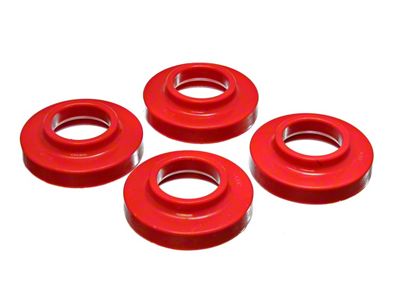 0.75-Inch Front or Rear Coil Spring Lift Isolators; Red (84-01 Jeep Cherokee XJ)