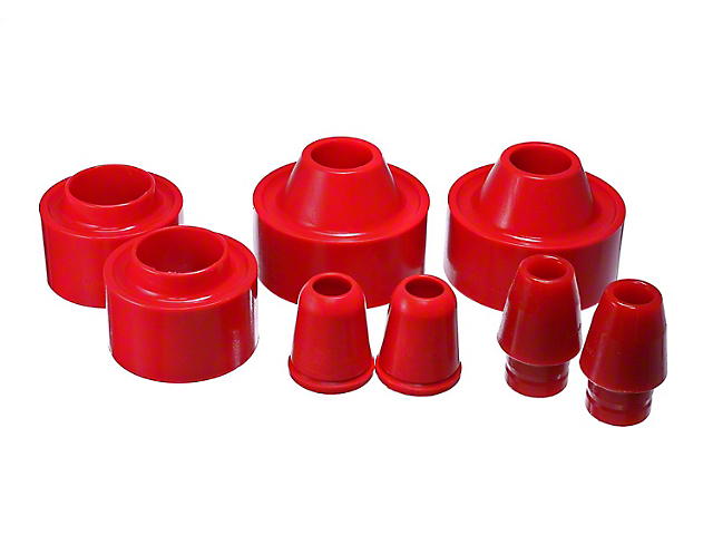 1.75-Inch Front and Rear Coil Spring Spacers; Red (07-18 Jeep Wrangler JK)