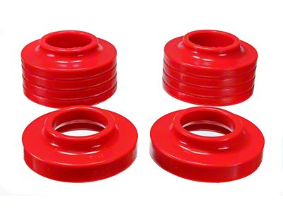 1.75-Inch Front or Rear Coil Spring Lift Isolators; Red (84-01 Jeep Cherokee XJ)