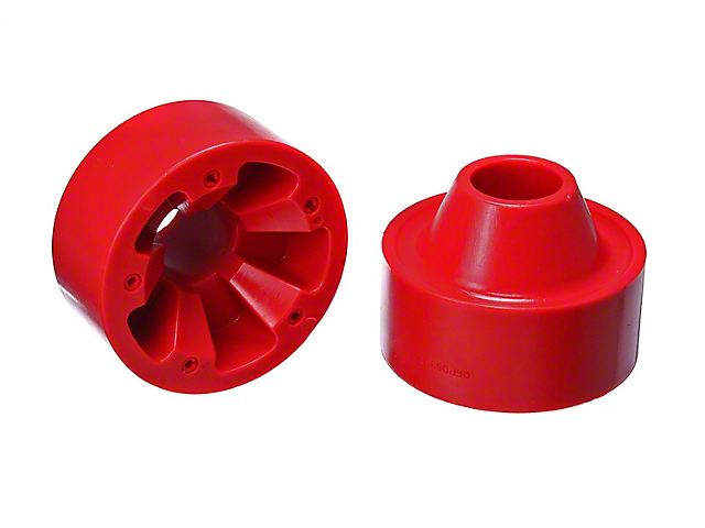 1.75-Inch Rear Coil Spring Spacers; Red (07-18 Jeep Wrangler JK)