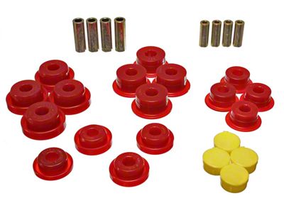 Front Control Arm Bushings; Red (97-06 Jeep Wrangler TJ)