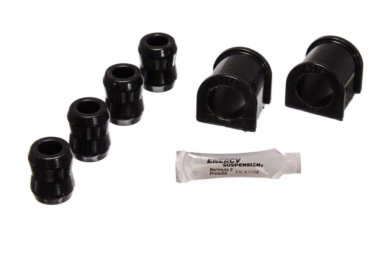 Front Sway Bar Bushings; 1-1/8-Inch; Black (87-95 Jeep Wrangler YJ)