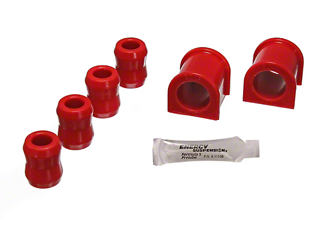 Front Sway Bar Bushings; 1-1/8-Inch; Red (87-95 Jeep Wrangler YJ)