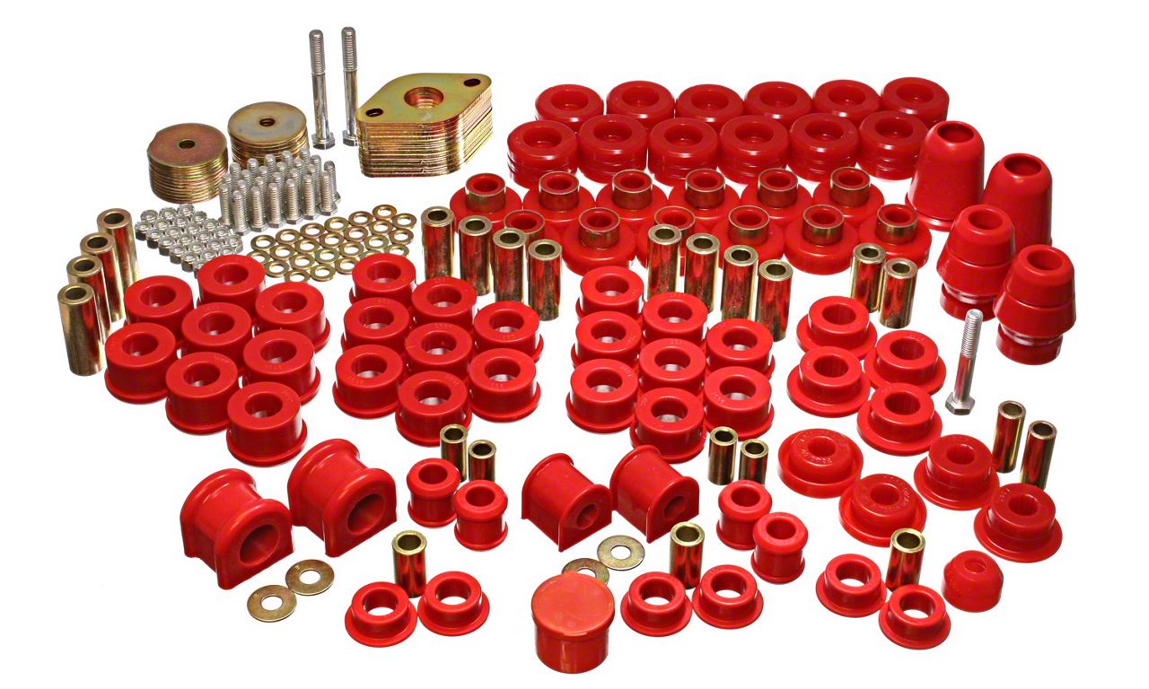 Hyper-Flex System Complete Bushing Kit; Red (07-18 Jeep Wrangler JK 4-Door)
