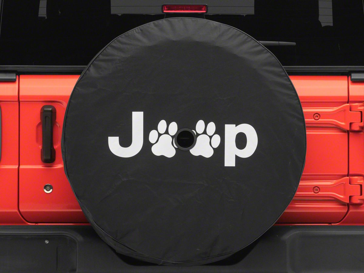 Jeep Wrangler Jeep Paw Spare Tire Cover with Camera Port; Black (18-23 Jeep  Wrangler JL) - Free Shipping