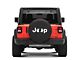Jeep Paw Spare Tire Cover with Camera Port; Black (18-24 Jeep Wrangler JL)